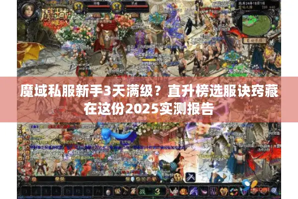 魔域私服新手3天满级？直升榜选服诀窍藏在这份2025实测报告