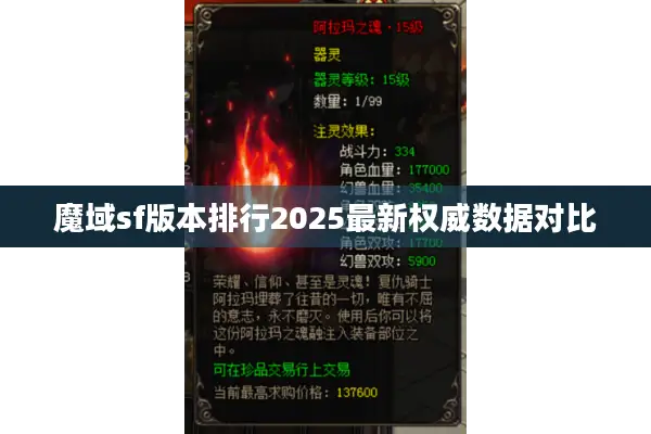 魔域sf版本排行2025最新权威数据对比