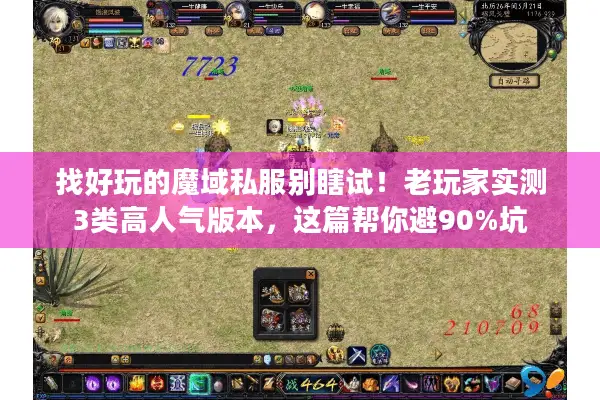 找好玩的魔域私服别瞎试！老玩家实测3类高人气版本，这篇帮你避90%坑