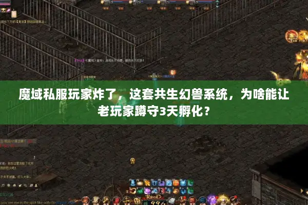魔域私服玩家炸了，这套共生幻兽系统，为啥能让老玩家蹲守3天孵化？