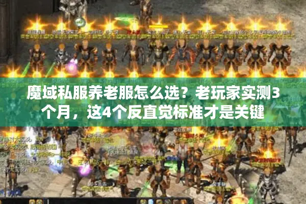 魔域私服养老服怎么选？老玩家实测3个月，这4个反直觉标准才是关键