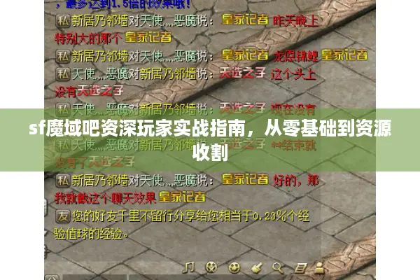 sf魔域吧资深玩家实战指南，从零基础到资源收割