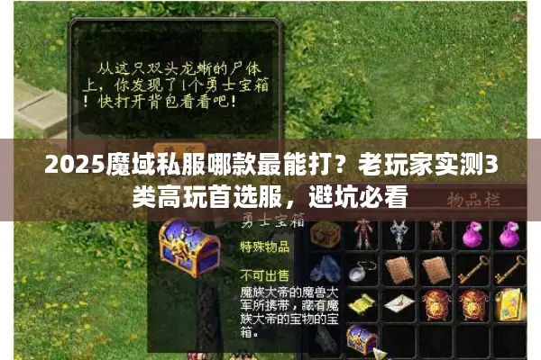 2025魔域私服哪款最能打？老玩家实测3类高玩首选服，避坑必看