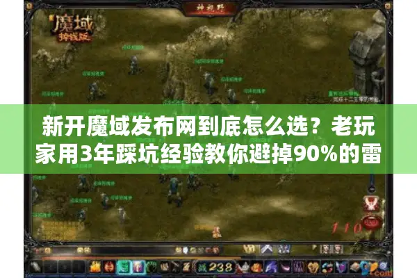 新开魔域发布网到底怎么选？老玩家用3年踩坑经验教你避掉90%的雷