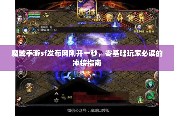 魔域手游sf发布网刚开一秒，零基础玩家必读的冲榜指南