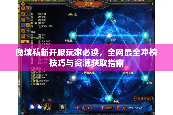 魔域私新开服玩家必读，全网最全冲榜技巧与资源获取指南