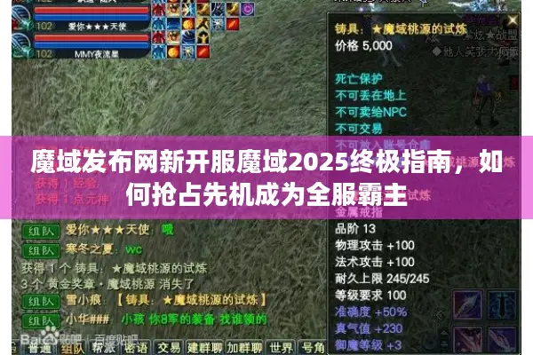 魔域发布网新开服魔域2025终极指南，如何抢占先机成为全服霸主