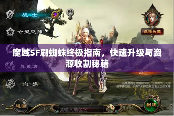 魔域SF刷蜘蛛终极指南，快速升级与资源收割秘籍