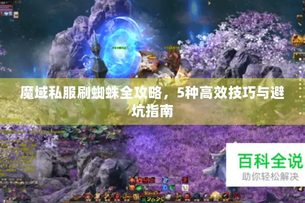 魔域私服刷蜘蛛全攻略，5种高效技巧与避坑指南