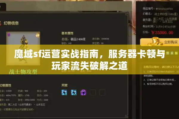 魔域sf运营实战指南，服务器卡顿与玩家流失破解之道
