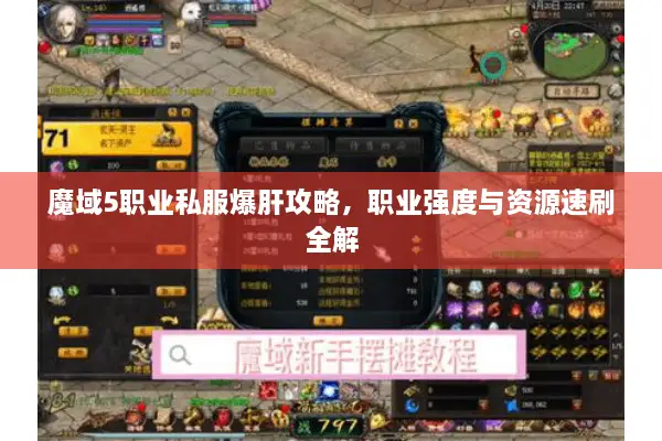 魔域5职业私服爆肝攻略，职业强度与资源速刷全解