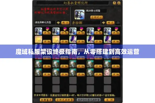魔域私服架设终极指南，从零搭建到高效运营