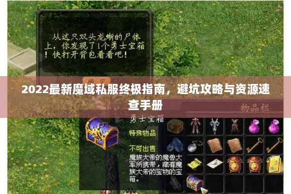 2022最新魔域私服终极指南，避坑攻略与资源速查手册