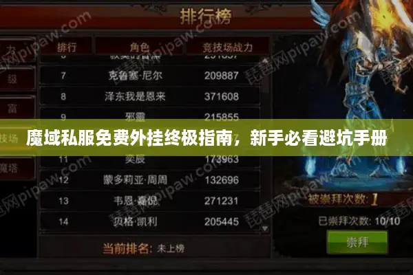 魔域私服免费外挂终极指南，新手必看避坑手册