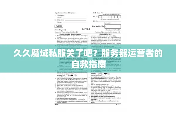 久久魔域私服关了吧？服务器运营者的自救指南