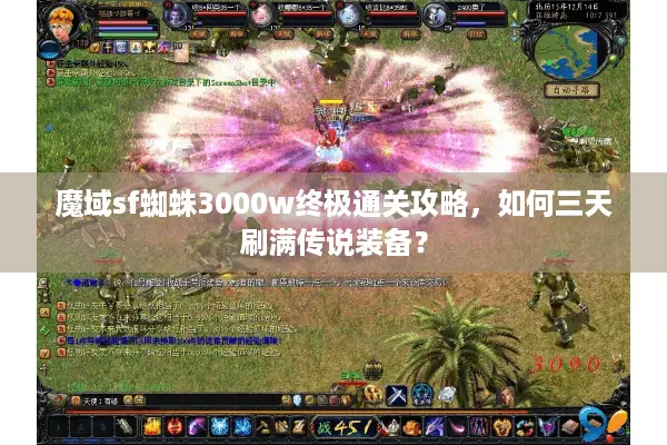 魔域sf蜘蛛3000w终极通关攻略，如何三天刷满传说装备？